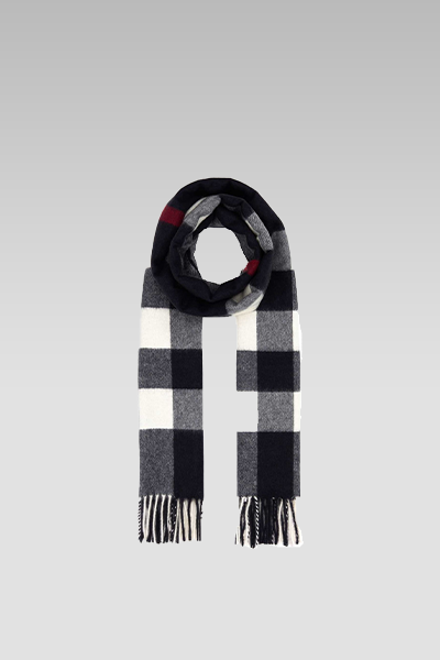 Burberry White Wool Scarf