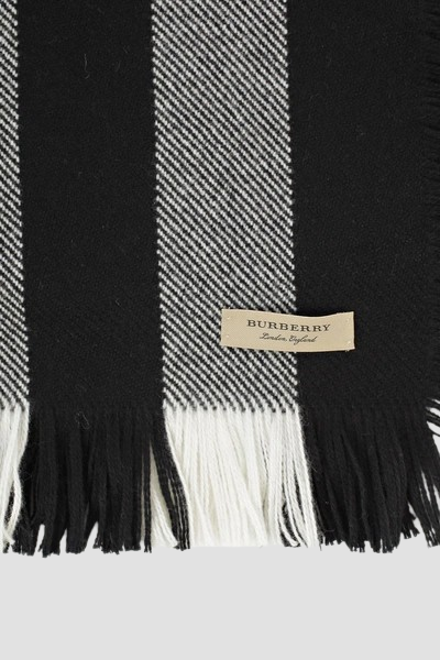 Burberry Fringed Check Wool Scarf