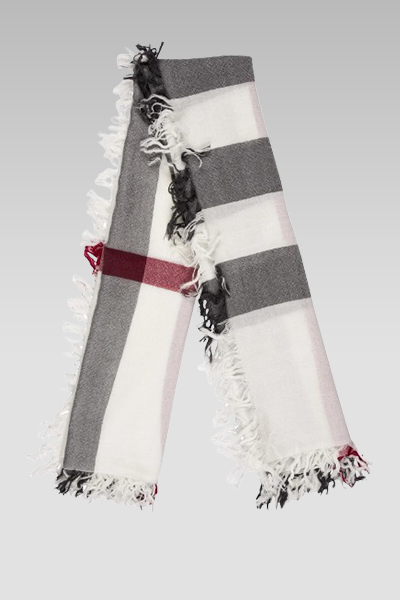 Check Wool Scarf