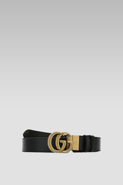 Gucci Leather Reversible Belt Golden