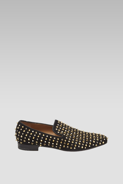 Velvet Loafer with Studs