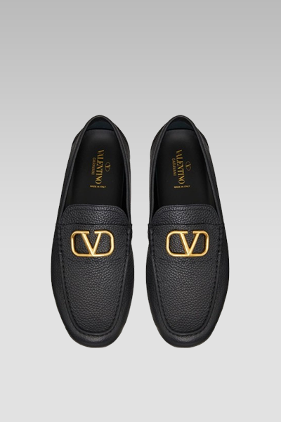 Vlogo Signature Leather Driving Shoes